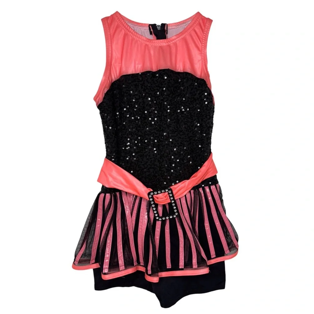 Weissman Showtime Coral Black Dance Costume MC Jazz Hip Hop